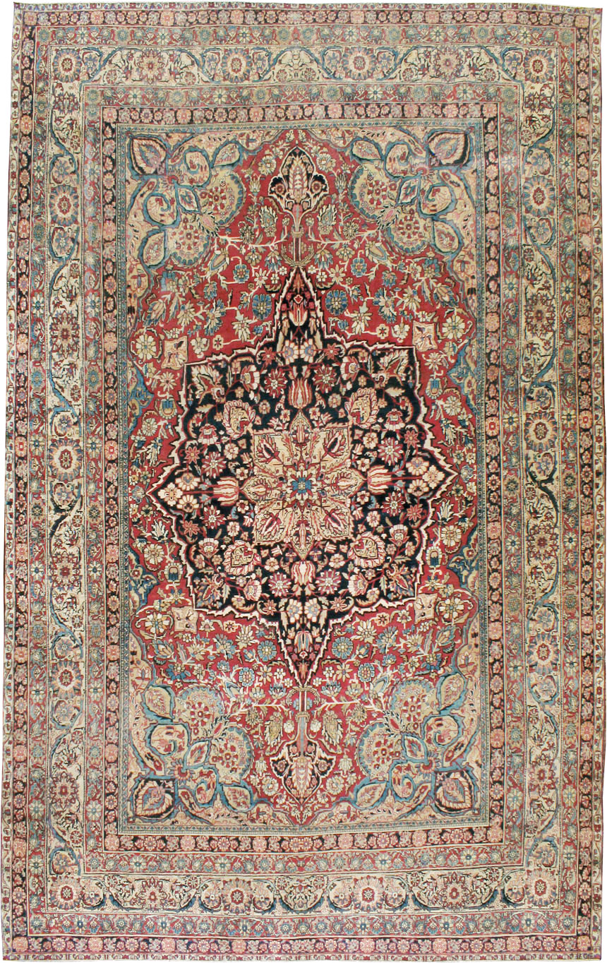 Antique Persian Lavar Kerman Carpet, No.12017 - Gsblank