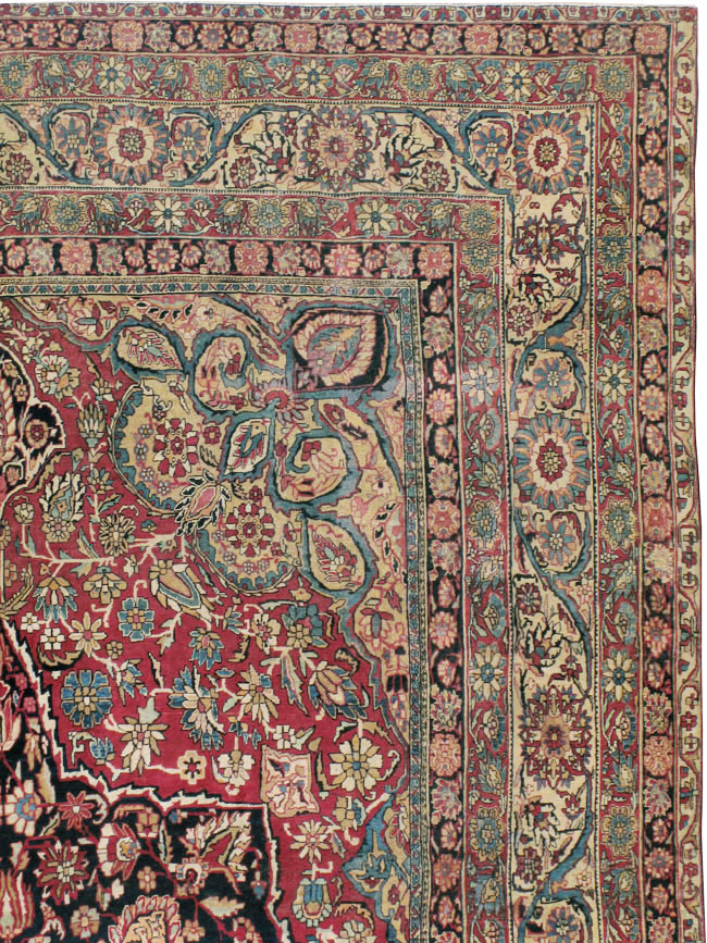 Antique Persian Lavar Kerman Carpet, No.12017 - Gsblank