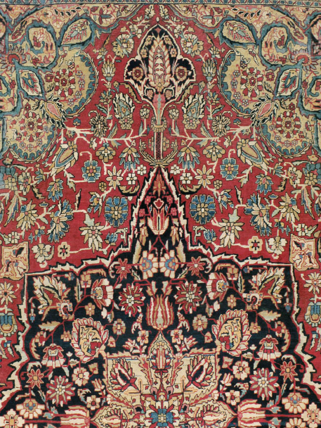Antique Persian Lavar Kerman Carpet, No.12017 - Gsblank