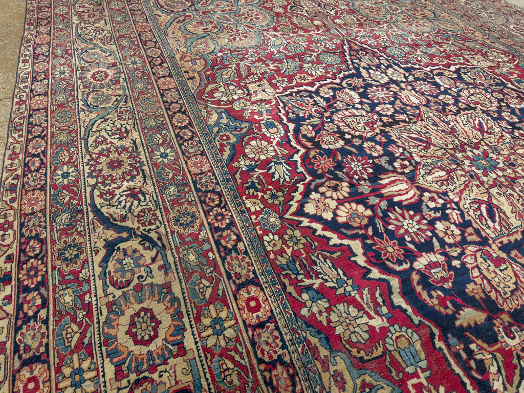 Antique Persian Lavar Kerman Carpet, No.12017 - Gsblank