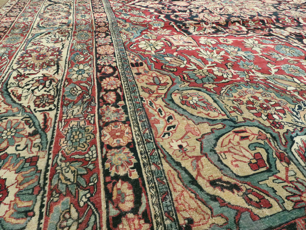 Antique Persian Lavar Kerman Carpet, No.12017 - Gsblank