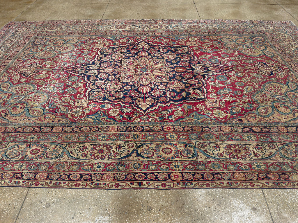 Antique Persian Lavar Kerman Carpet, No.12017 - Gsblank