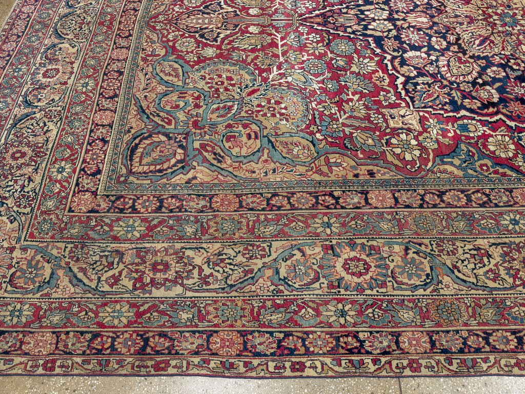 Antique Persian Lavar Kerman Carpet, No.12017 - Gsblank