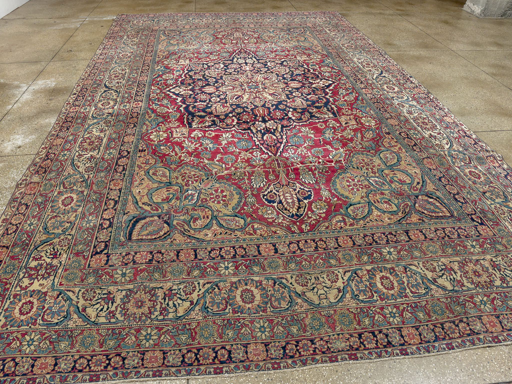 Antique Persian Lavar Kerman Carpet, No.12017 - Gsblank