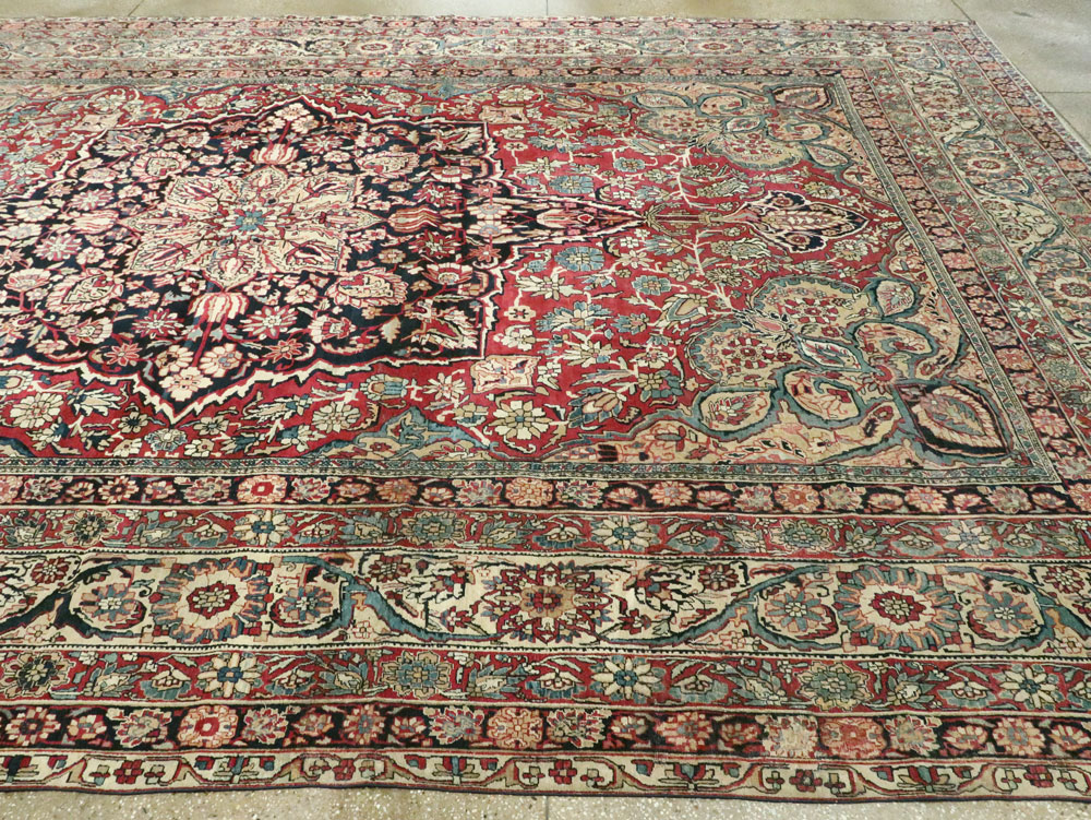 Antique Persian Lavar Kerman Carpet, No.12017 - Gsblank