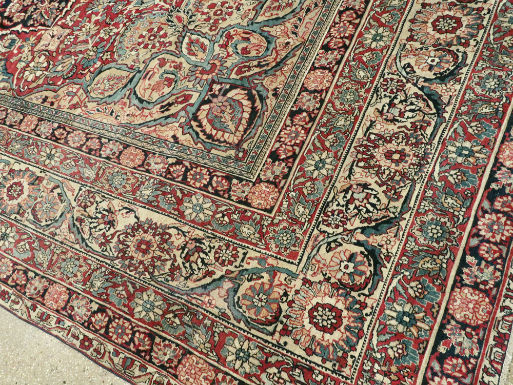 Antique Persian Lavar Kerman Carpet, No.12017 - Gsblank