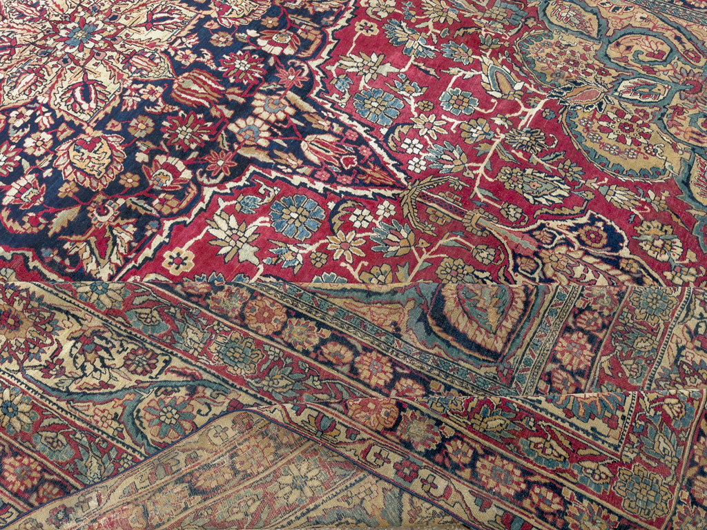 Antique Persian Lavar Kerman Carpet, No.12017 - Gsblank