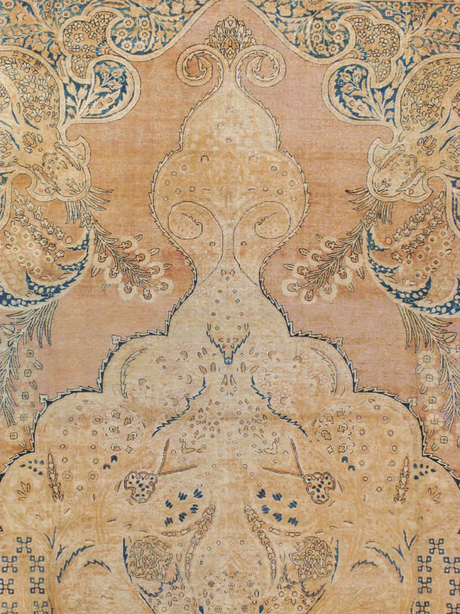 Antique Persian Lavar Kerman Carpet, No.12031 - Gsblank