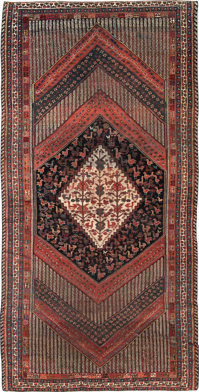 Antique Shiraz Gallery Carpet, No.12036 - Gsblank