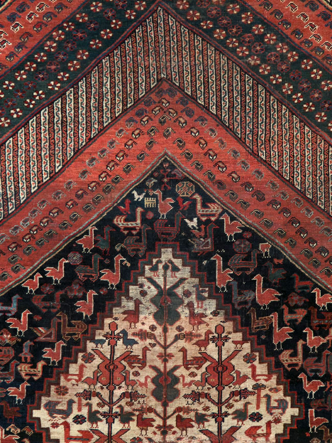 Antique Shiraz Gallery Carpet, No.12036 - Gsblank