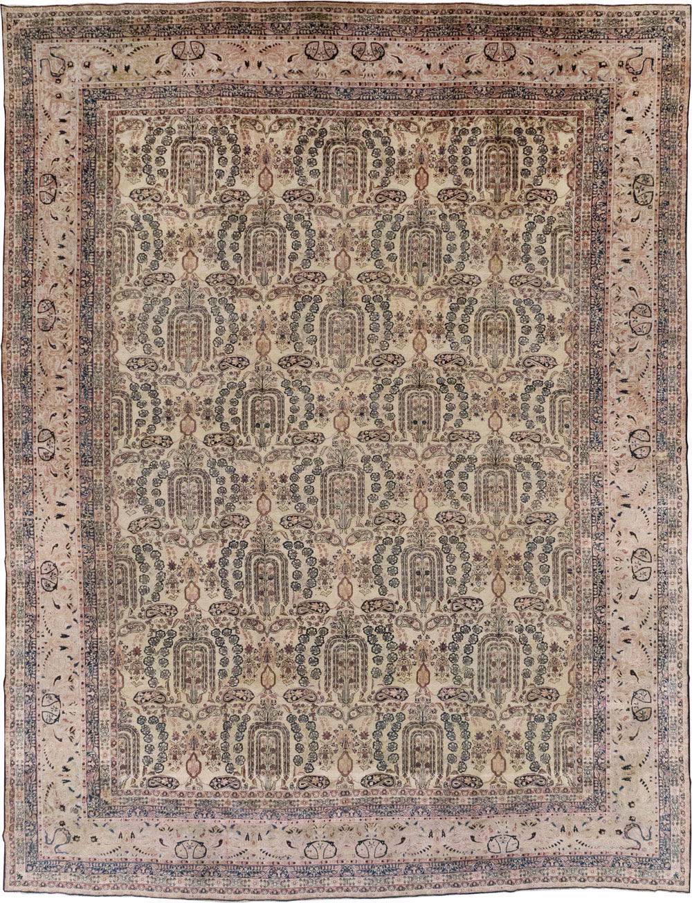Antique Persian Lavar Kerman Oversize Carpet, No.12063 - Gsblank