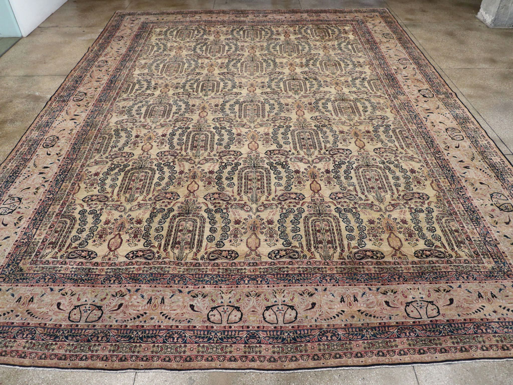 Antique Persian Lavar Kerman Oversize Carpet, No.12063 - Gsblank