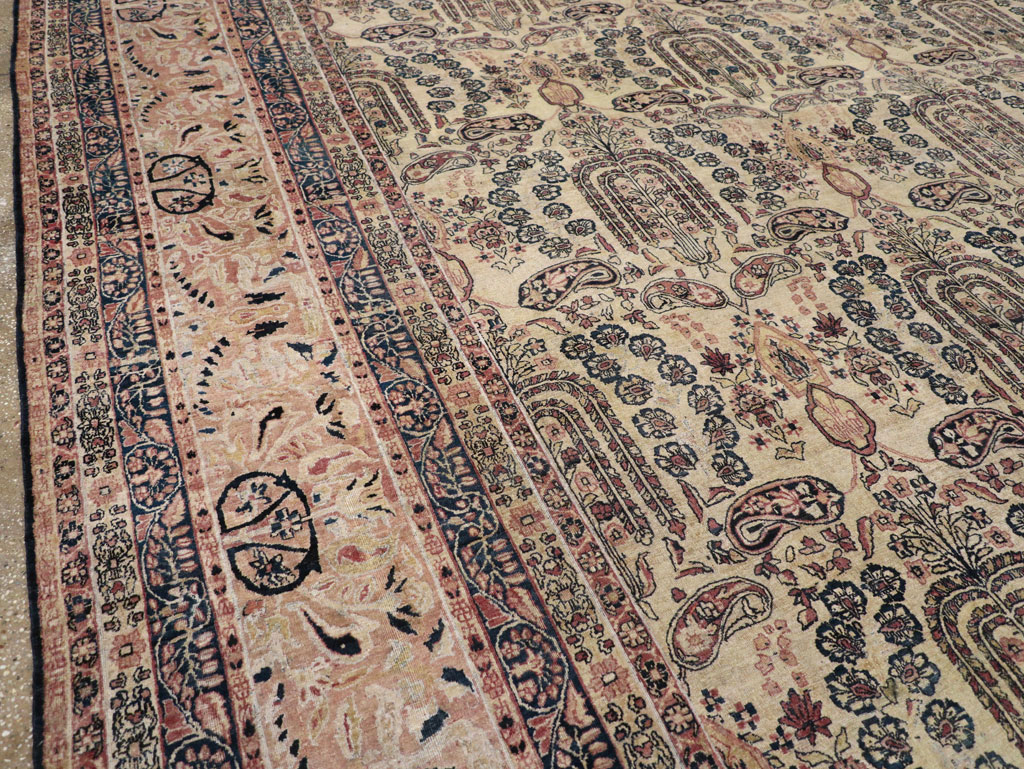 Antique Persian Lavar Kerman Oversize Carpet, No.12063 - Gsblank