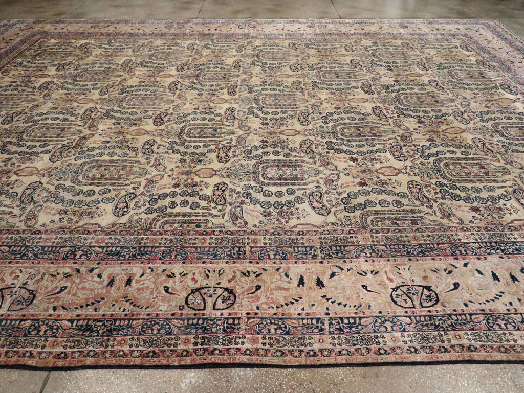 Antique Persian Lavar Kerman Oversize Carpet, No.12063 - Gsblank