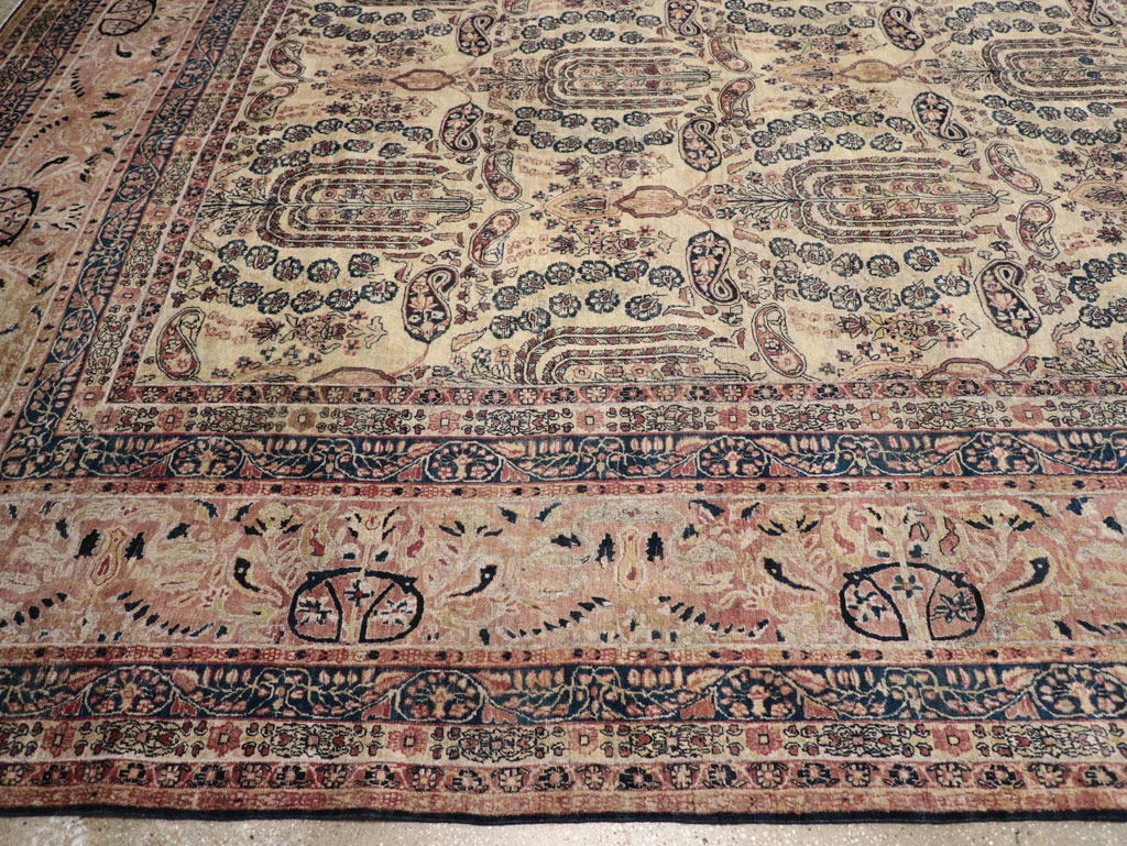Antique Persian Lavar Kerman Oversize Carpet, No.12063 - Gsblank