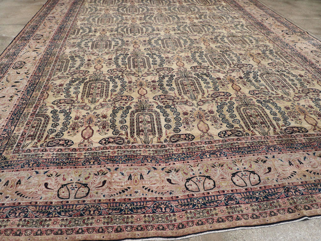 Antique Persian Lavar Kerman Oversize Carpet, No.12063 - Gsblank