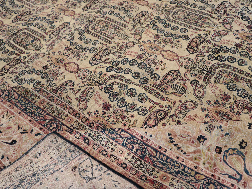 Antique Persian Lavar Kerman Oversize Carpet, No.12063 - Gsblank