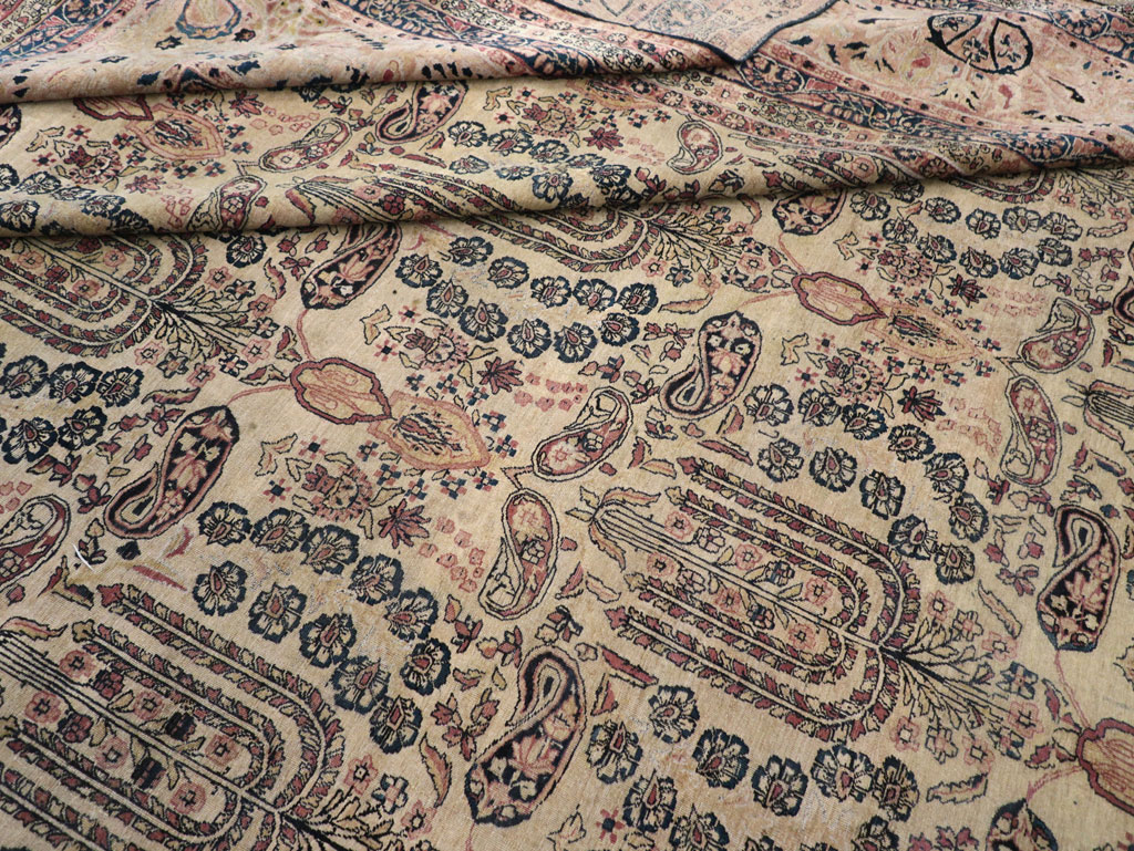 Antique Persian Lavar Kerman Oversize Carpet, No.12063 - Gsblank