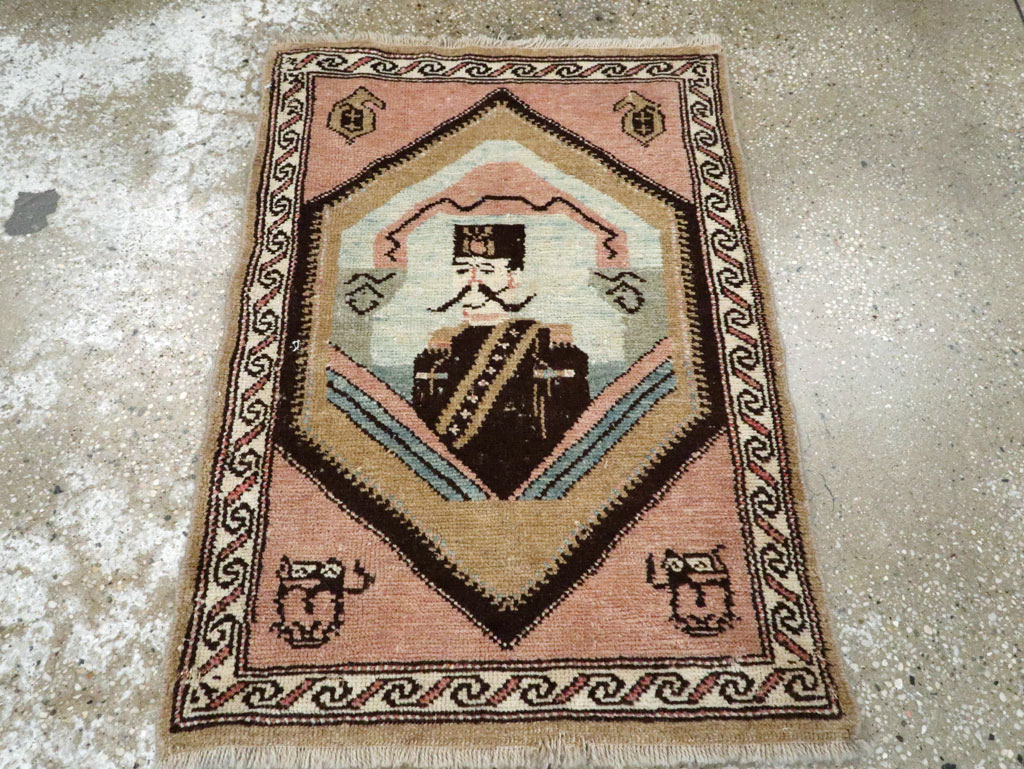 Antique Hamadan Pictorial Rug (Pair: 1 of 2), No.12188 - Gsblank