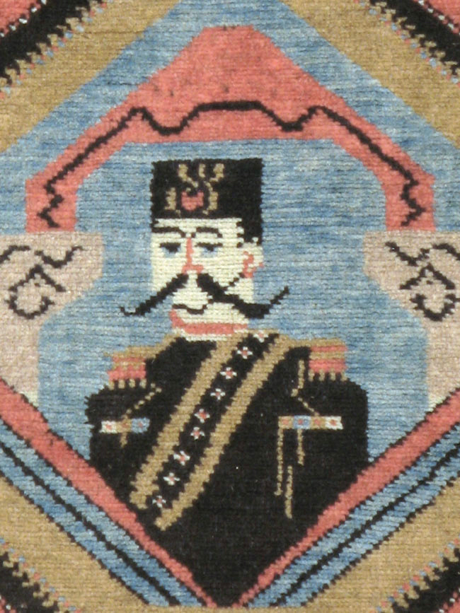 Antique Hamadan Pictorial Rug (Pair: 2 of 2), No.12189 - Gsblank