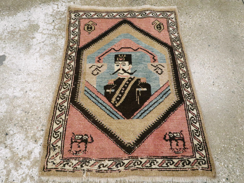 Antique Hamadan Pictorial Rug (Pair: 2 of 2), No.12189 - Gsblank