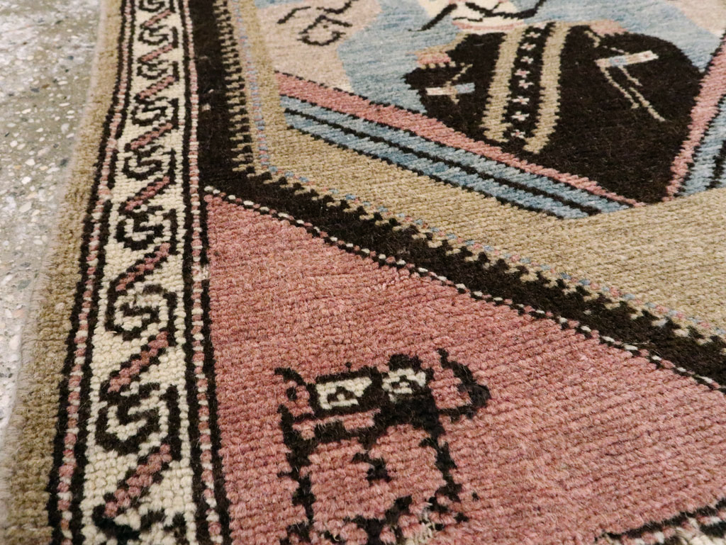 Antique Hamadan Pictorial Rug (Pair: 2 of 2), No.12189 - Gsblank