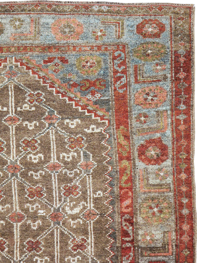 Vintage Persian Camel Hair Rug, No.12192 - Gsblank