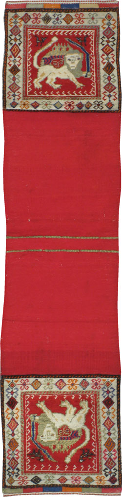 Vintage Persian Khamseh Pictorial Saddlebag (Khorjin), No.12196 - Gsblank