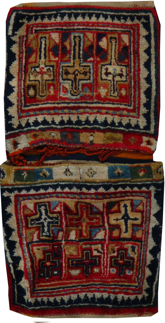 Antique Persian Saddlebags Rug, No.12198 - Gsblank