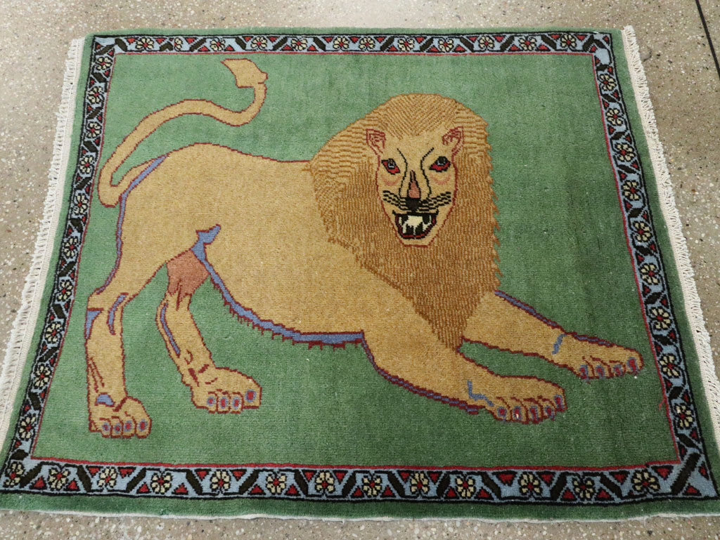 Vintage Persian Tabriz Pictoral Rug (Pair: 1 of 2), No.12200 - Gsblank