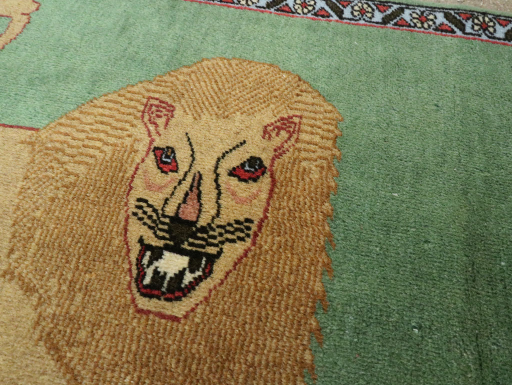 Vintage Persian Tabriz Pictoral Rug (Pair: 1 of 2), No.12200 - Gsblank