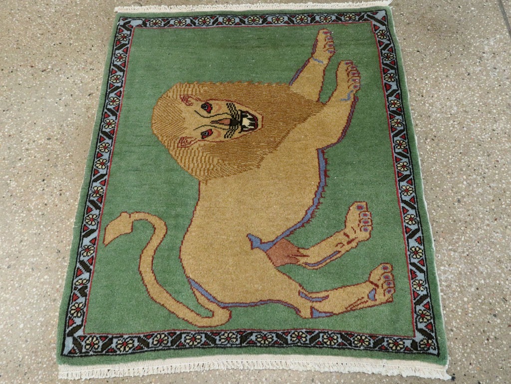 Vintage Persian Tabriz Pictoral Rug (Pair: 1 of 2), No.12200 - Gsblank