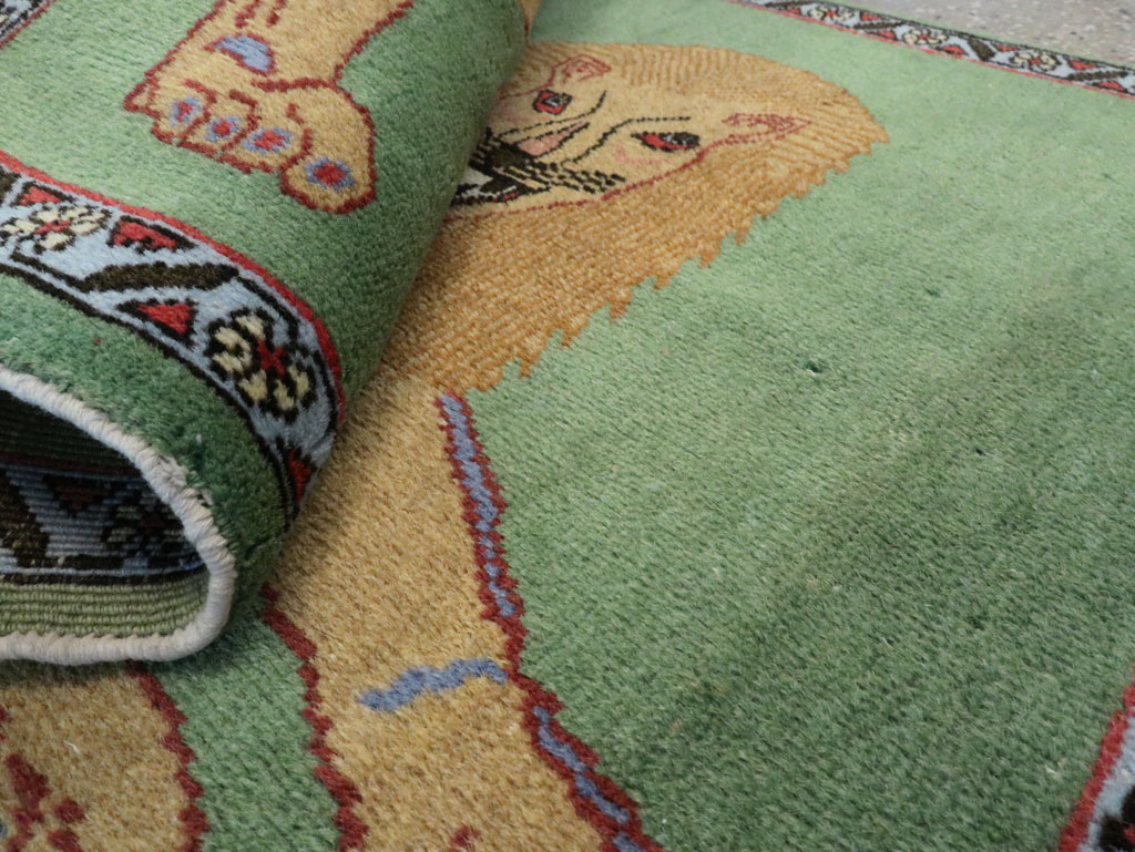 Vintage Persian Tabriz Pictoral Rug (Pair: 1 of 2), No.12200 - Gsblank