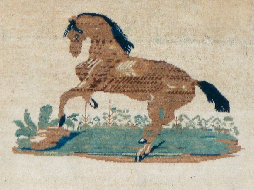 Vintage Persian Tabriz Pictorial Rug, No.12203 - Gsblank