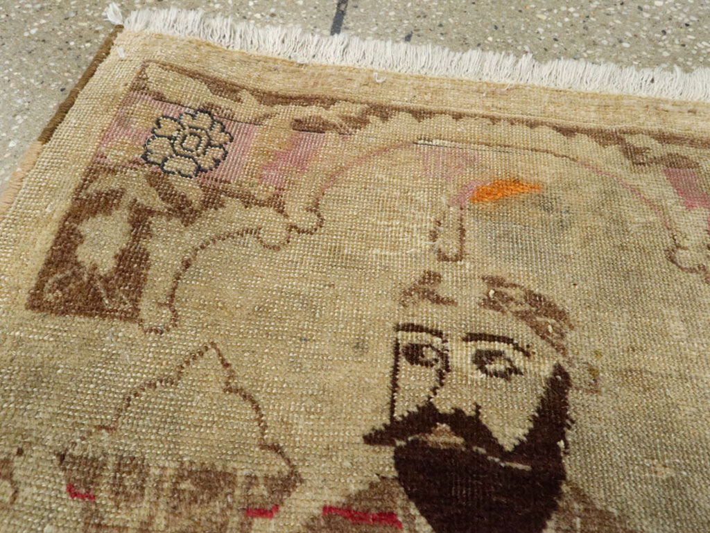 Antique Persian Tabriz Pictorial Rug, No.12204 - Gsblank