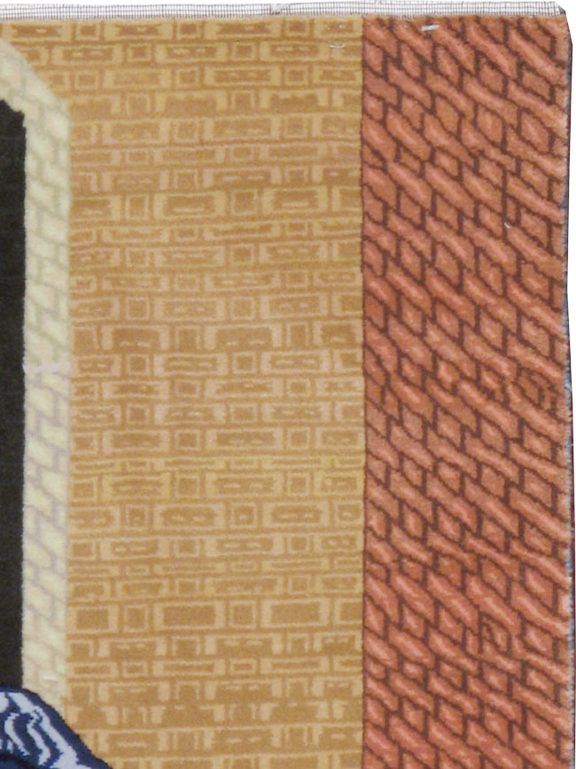 Vintage Persian Tabriz Pictorial Rug, No.12207 - Gsblank