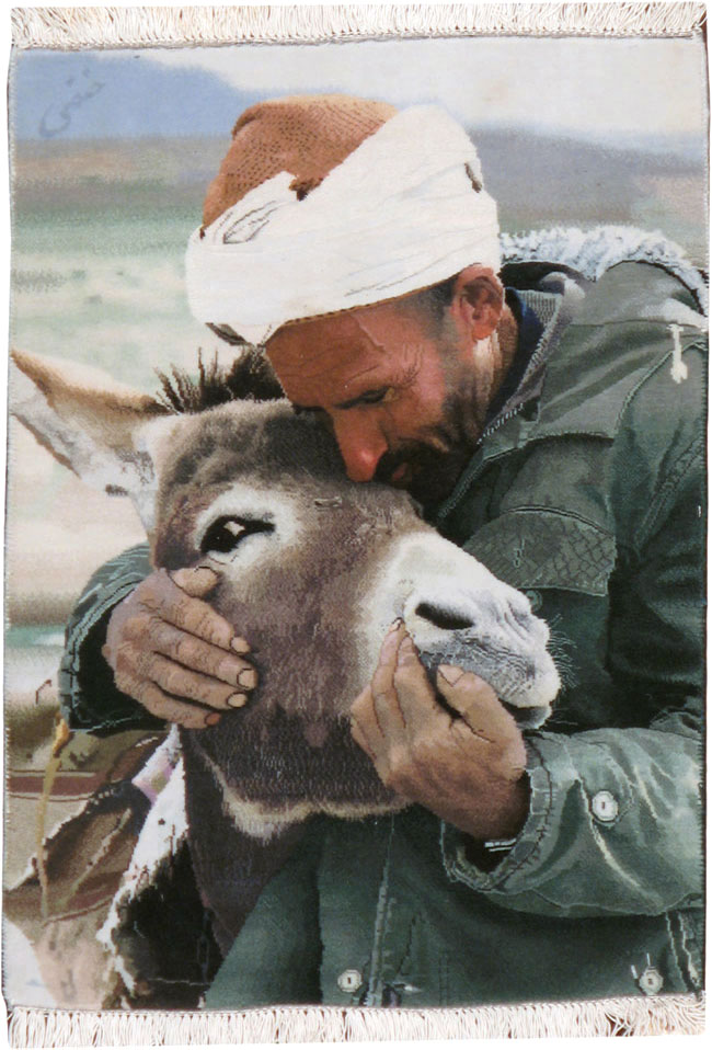 Vintage Persian Tabriz Pictorial Rug, No.12209 - Gsblank