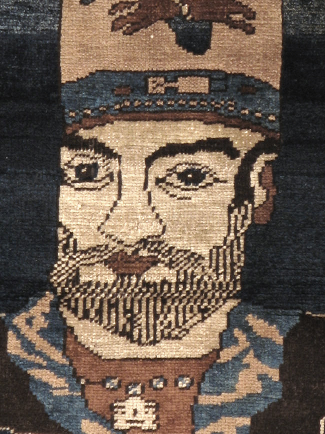 Antique Persian Bakshaish Pictorial Rug, No.12215 - Gsblank