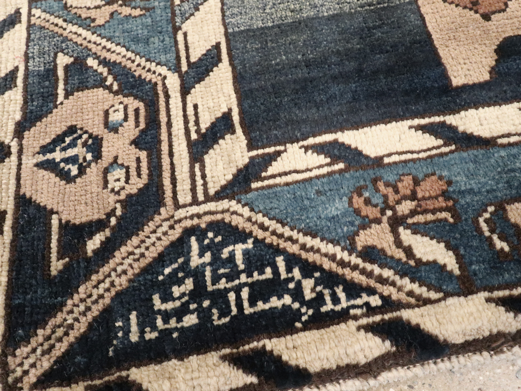 Antique Persian Bakshaish Pictorial Rug, No.12215 - Gsblank