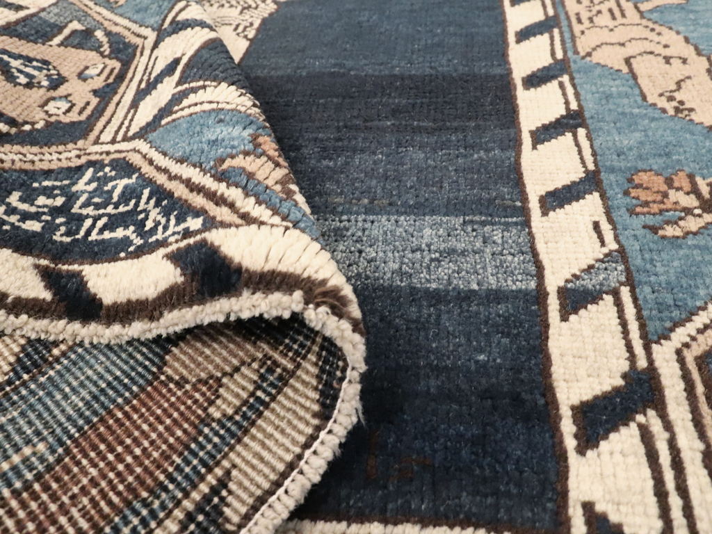 Antique Persian Bakshaish Pictorial Rug, No.12215 - Gsblank