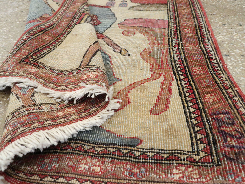 Antique Persian Tabriz Pictorial Rug, No.12219 - Gsblank