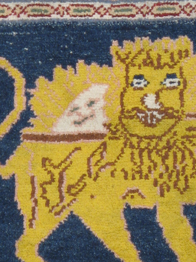 Vintage Persian Hamadan Pictorial Rug, No.12223 - Gsblank