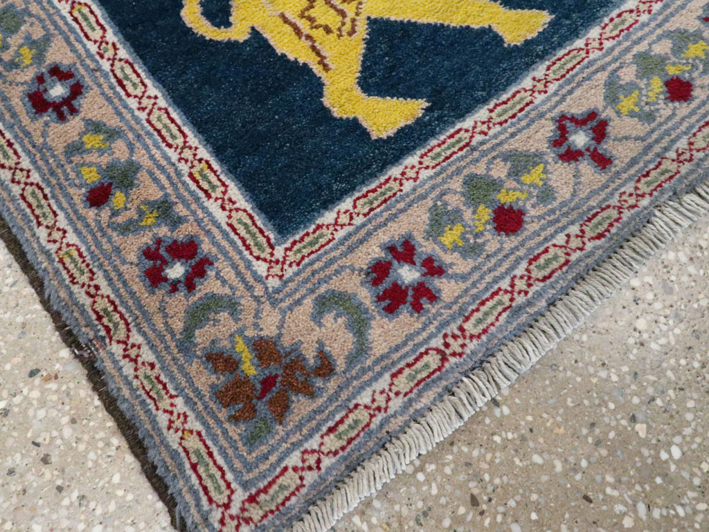 Vintage Persian Hamadan Pictorial Rug, No.12223 - Gsblank