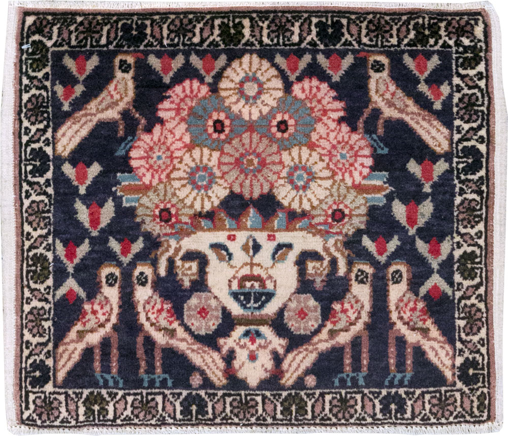 Vintage Persian Tabriz Pictorial Rug (Pair: 2 of 2), No.12225 - Gsblank