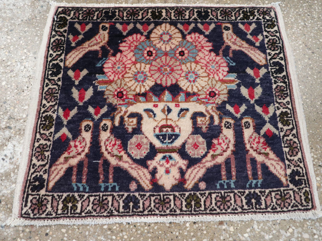 Vintage Persian Tabriz Pictorial Rug (Pair: 2 of 2), No.12225 - Gsblank