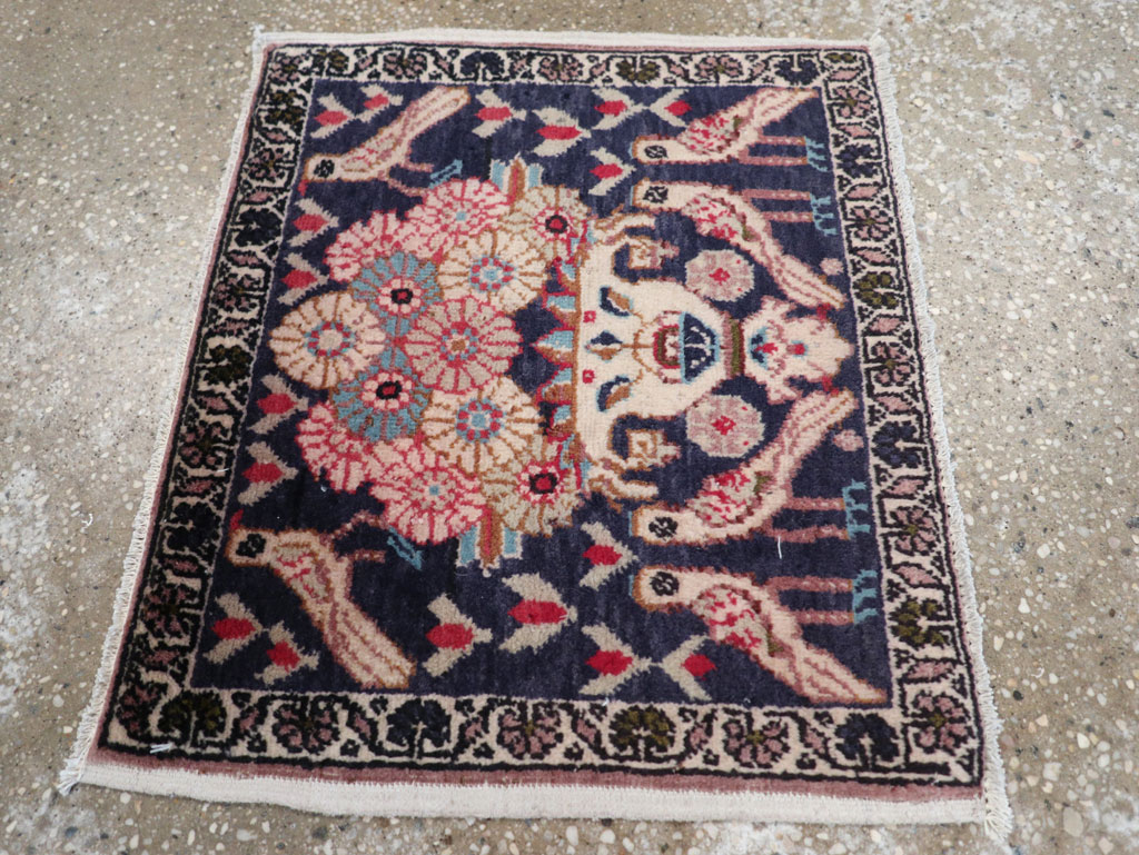 Vintage Persian Tabriz Pictorial Rug (Pair: 2 of 2), No.12225 - Gsblank