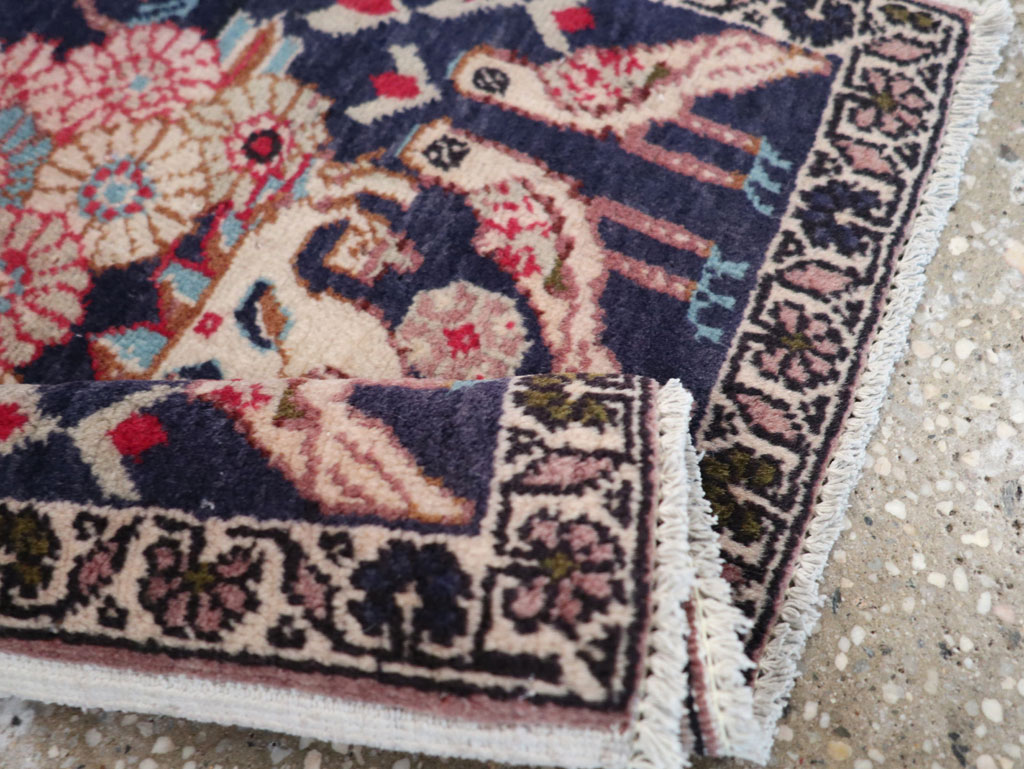 Vintage Persian Tabriz Pictorial Rug (Pair: 2 of 2), No.12225 - Gsblank