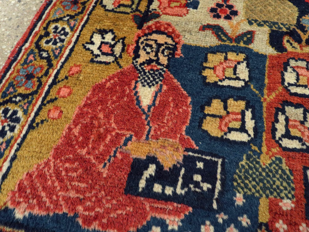 Antique Persian Tabriz Pictorial Rug, No.12233 - Gsblank