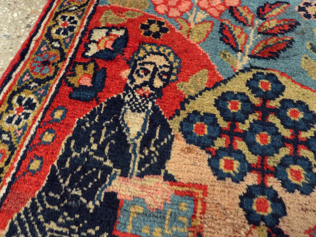 Antique Persian Tabriz Pictorial Rug, No.12233 - Gsblank