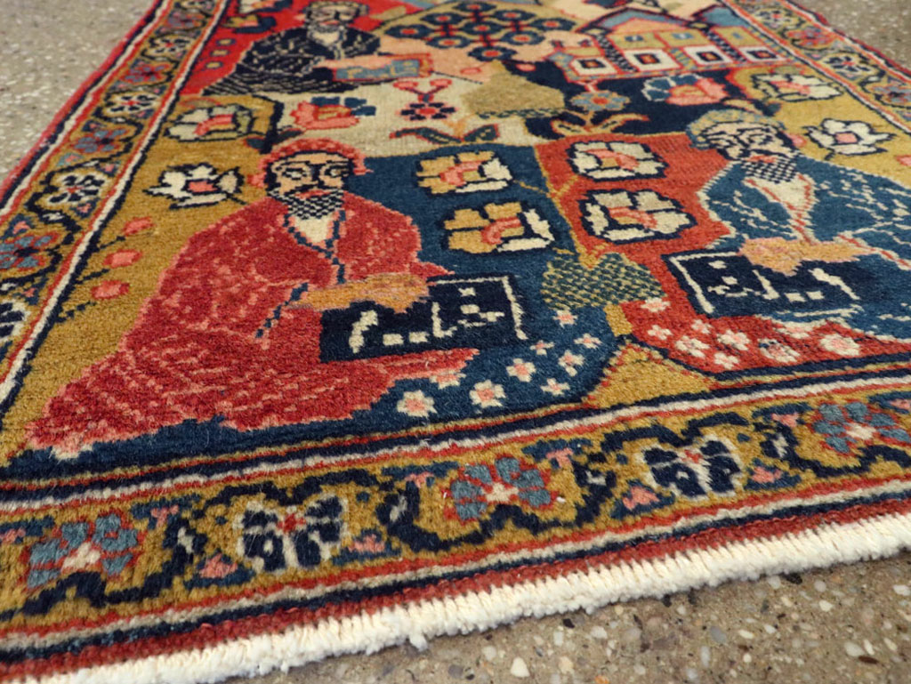 Antique Persian Tabriz Pictorial Rug, No.12233 - Gsblank